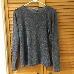 Gramicci Blue Teal Floral Long Sleeve Medium Womens